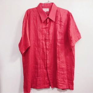 Izcalli Fine Exclusive Mexican Clothes Beautiful Guayabera Men’s Linen Shirt XL